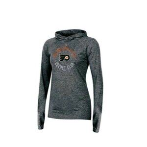 NHL Philadelphia Flyers Long Sleeve Hoodie Sweatshirt Womens Size XL Gray